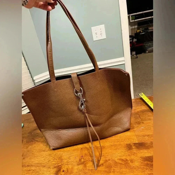 Rebecca Minkoff Megan Brown Leather Tote Rocher - Picture 1 of 14